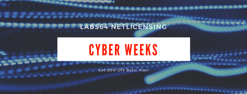 NetLicensing - Cyber Weeks Special - 80% OFF