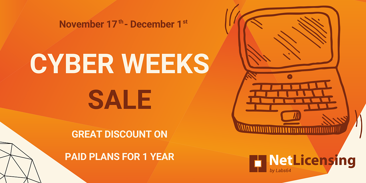 Labs64 NetLicensing Cyber Weeks Special - Enjoy a 64% Discount