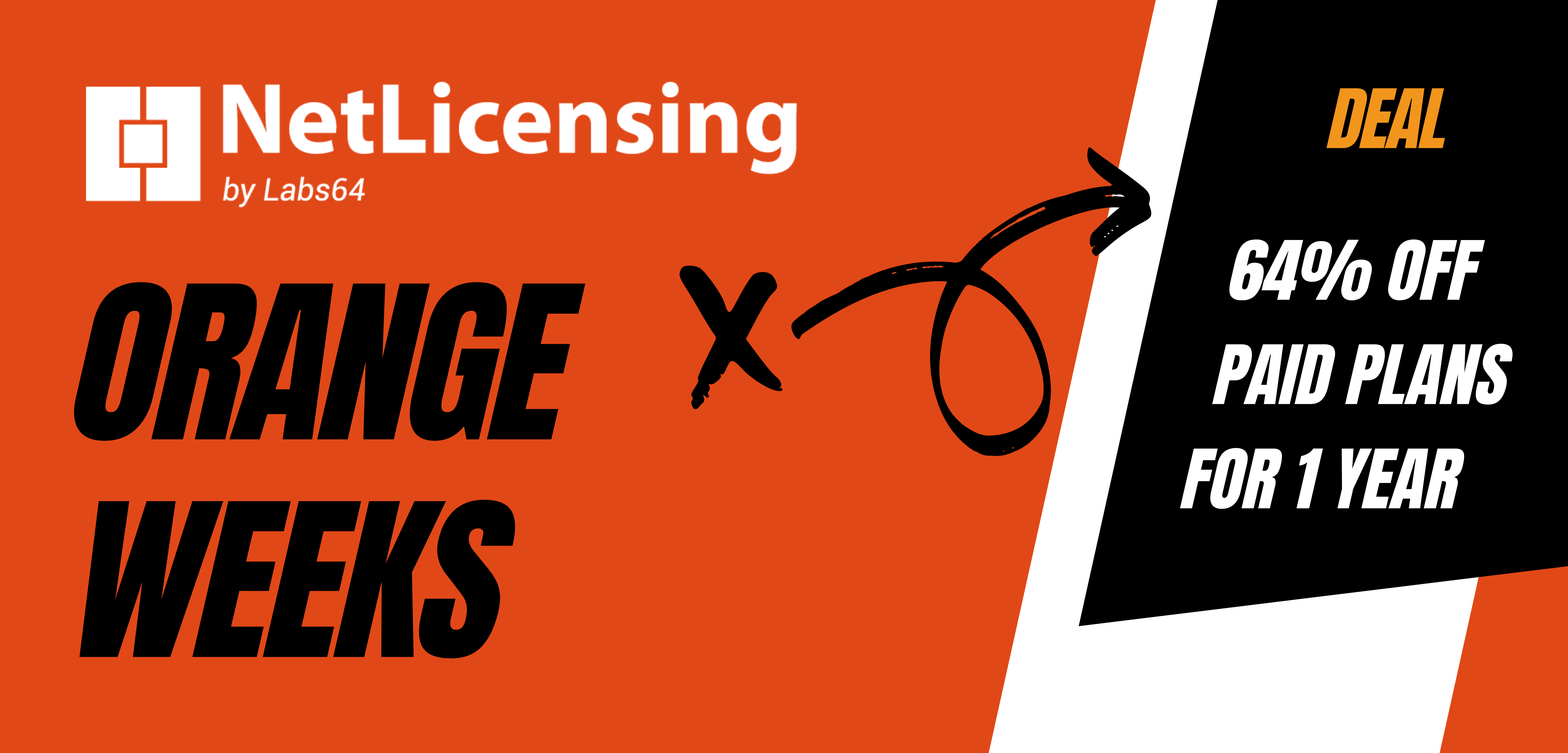 Labs64 NetLicensing - Orange Weeks Offer - 64% OFF