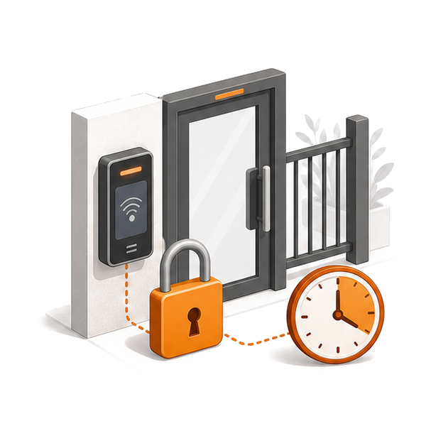 Physical Security: Feature-Based Access Control with Time-Limited Permissions